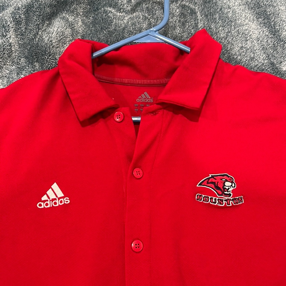 UH Cougar Button Up Adidas Polo